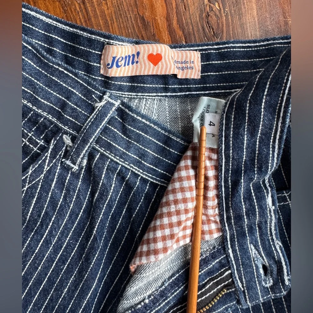 JEM (aka Lykke Wullf) CG Jeans in Striped Hickory size 4 - Picture 4 of 11